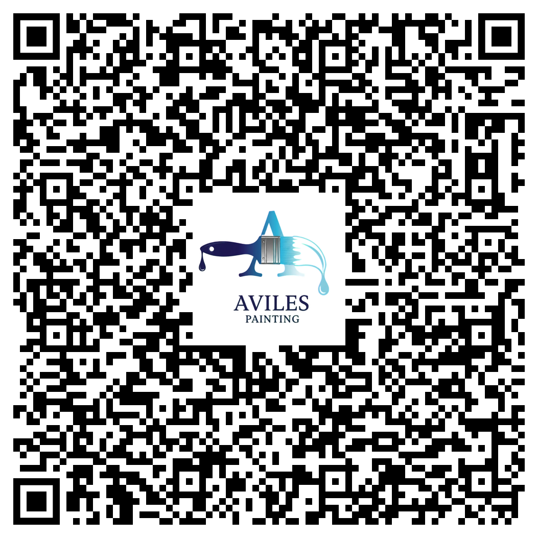 QR code linking to Aviles Painting contact information